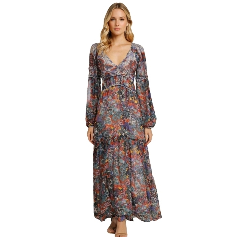 MAEVE Anthropologie Maxi Floral Dress‎ Women's Size 2